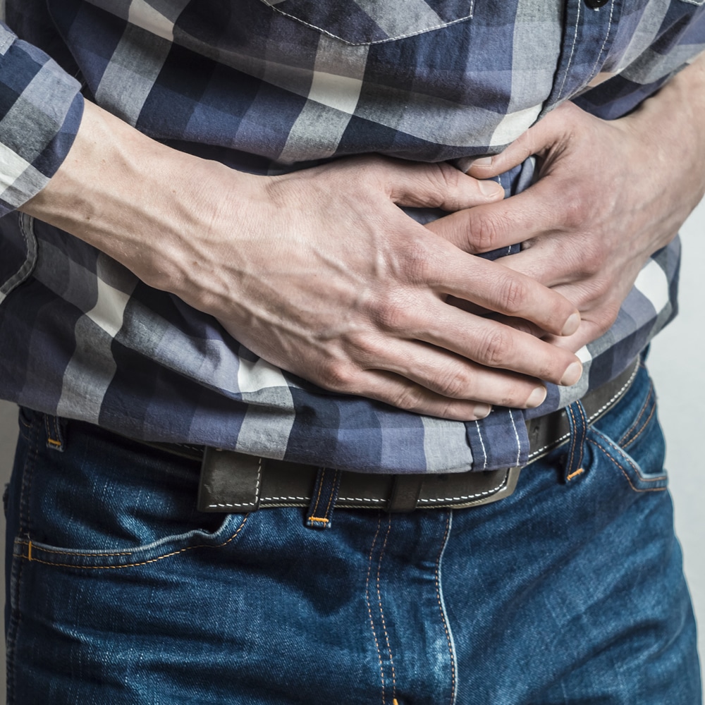 Man with inflammatory bowel disease (IBD) Man with inflammatory bowel disease (IBD) in pain