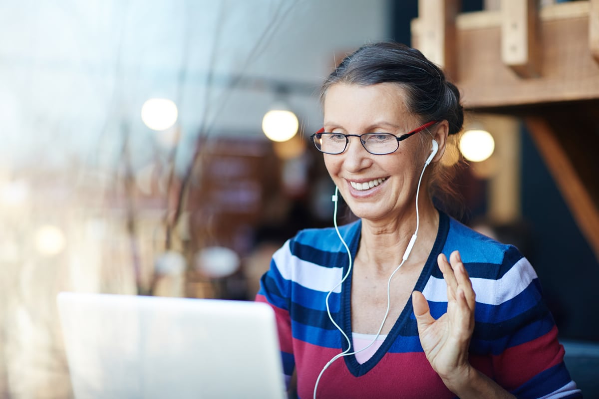 Woman having best online hypnotherapy on computer Woman having best online hypnotherapy on computer from Australia