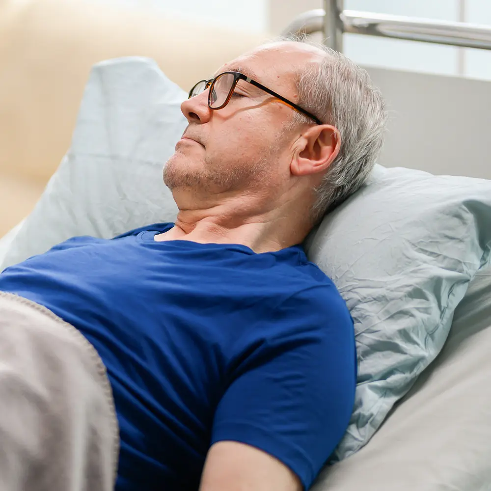 Man bed-ridden in need of hypnotherapy for fibromyalgia