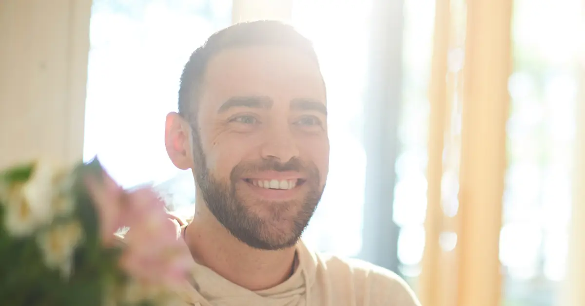 Man happy after hypnotherapy for depression Man feeling happy after hypnotherapy for depression